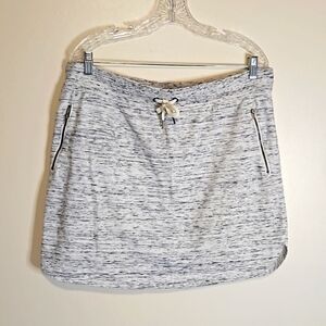 Green Tea Heather gray Skort XXLarge drawstring rounded hem EUC 🎯